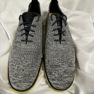 Cole Haan Oxfords Mens Size 11 Gray Neon Lace Up Zerogrand Shoes never worn BoxB